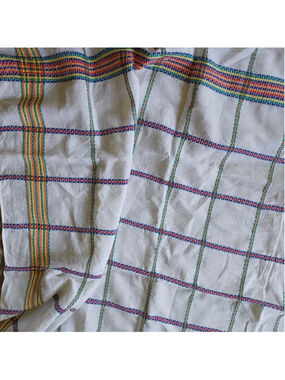 Beautiful woven tablecloth pure linen